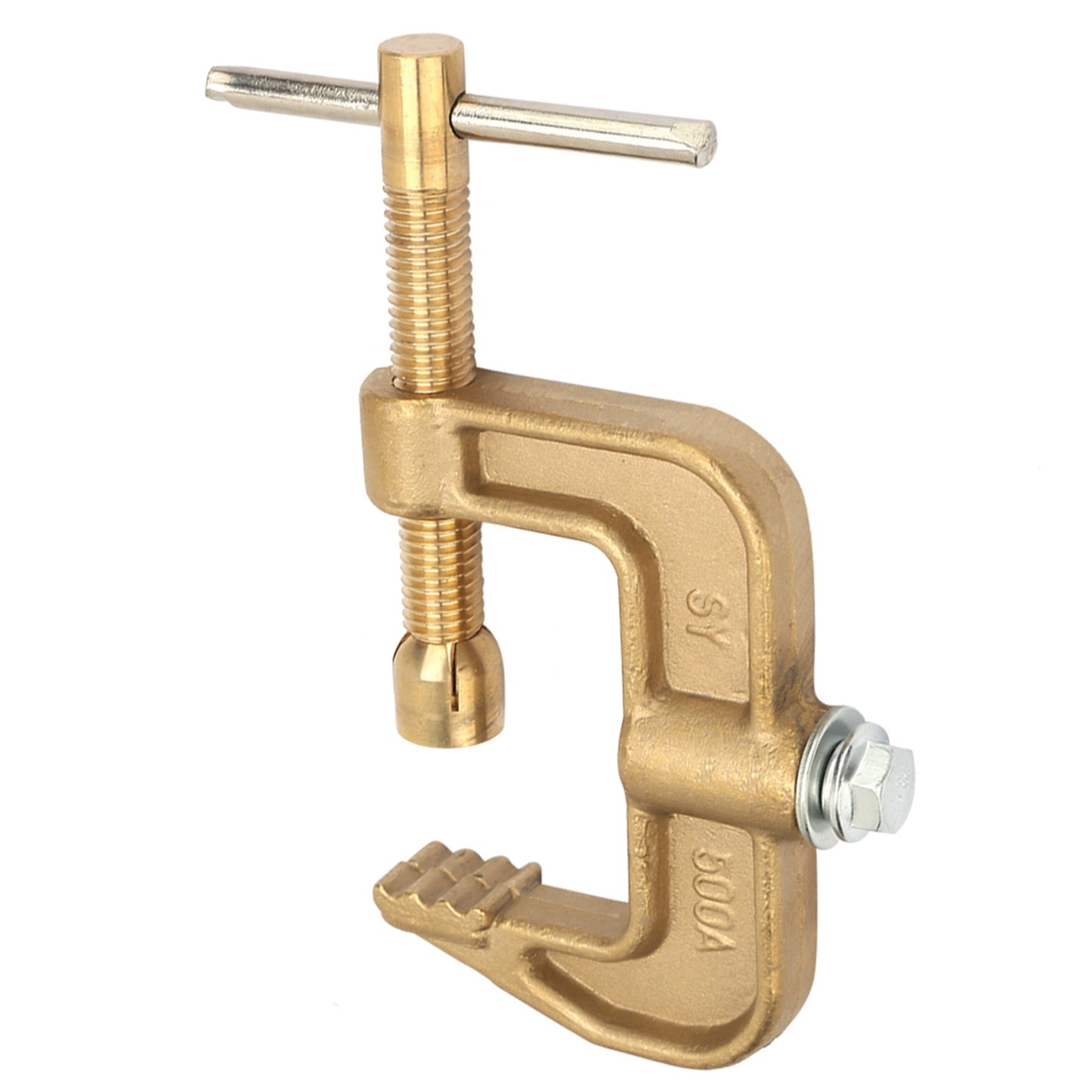 500A Brass Material Classical G Shape Ground Welding Earth Clamp for Welding Machine