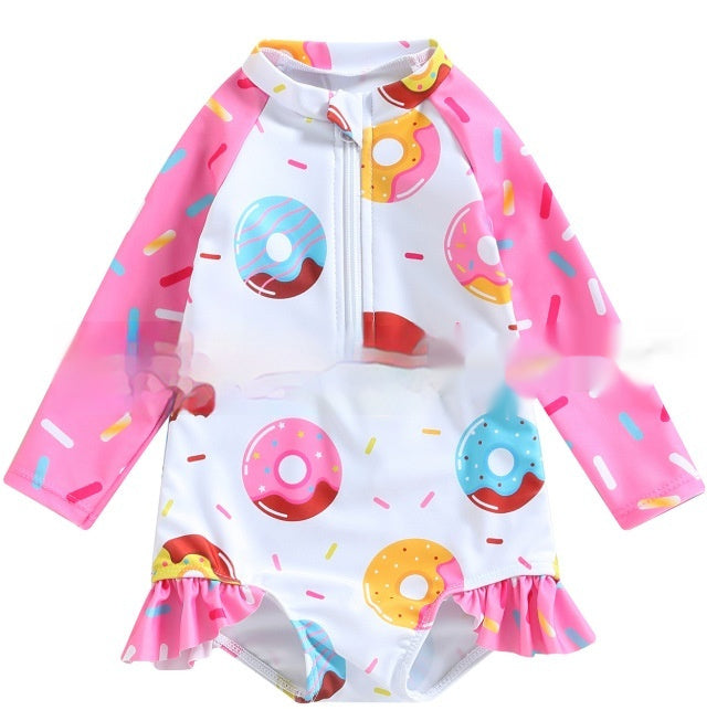 Beach Long Sleeve Sunscreen Baby Girl Surfing Suit Swimsuit