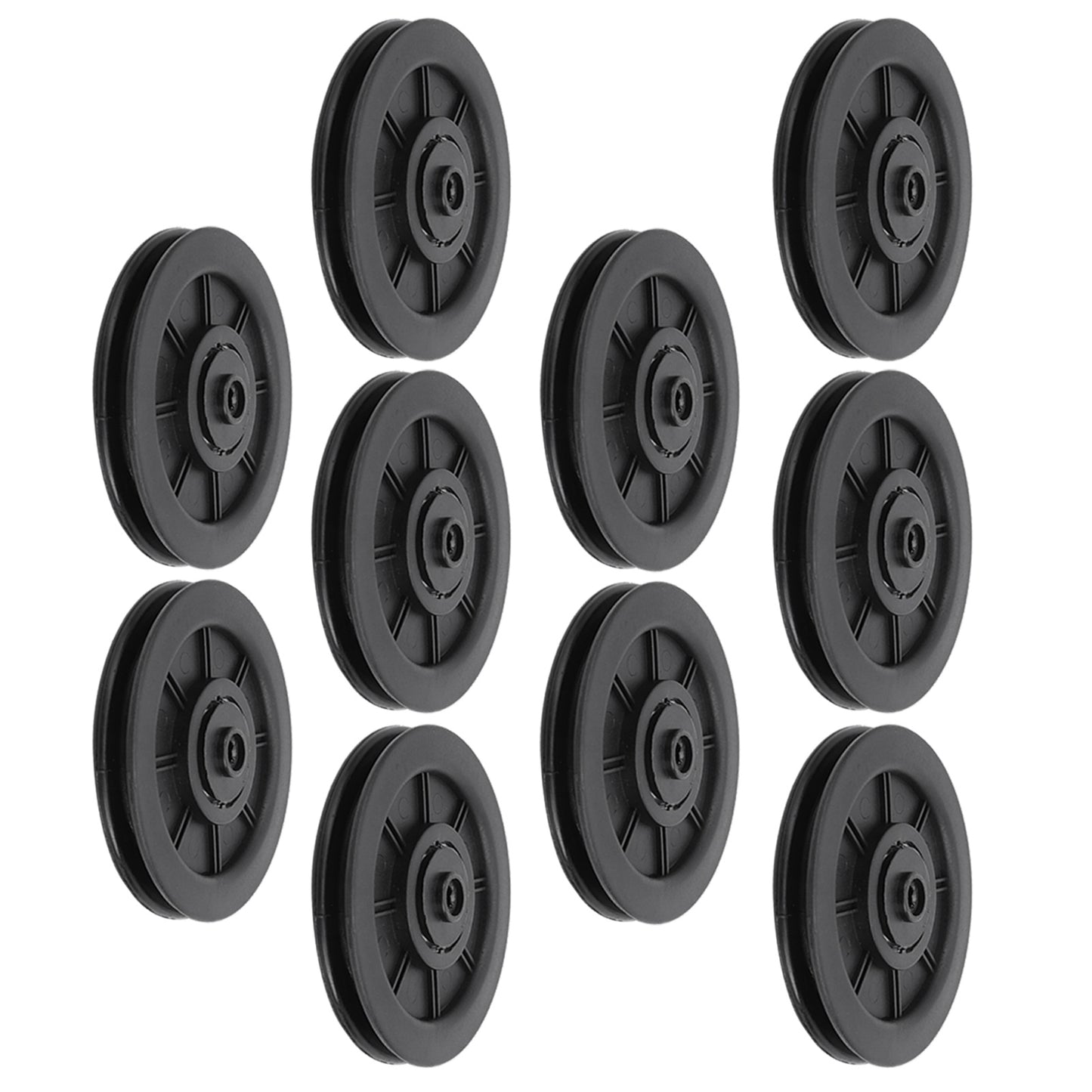 10Pcs/Set 100MM Universal Nylon Bearing Pulley Wheel Replace for Gym Fitness Equipment