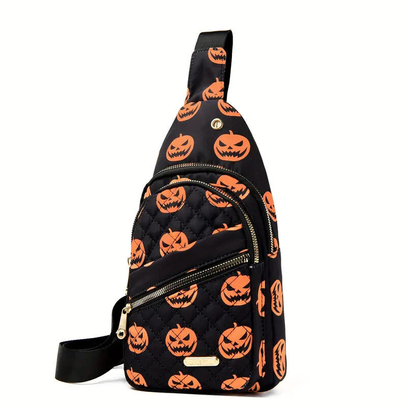 Halloween Bags Large Capacity Tote Bag Adjustable Shoulder Strap Crossbody Bag Multi-Function Zipper Shoulder Bags