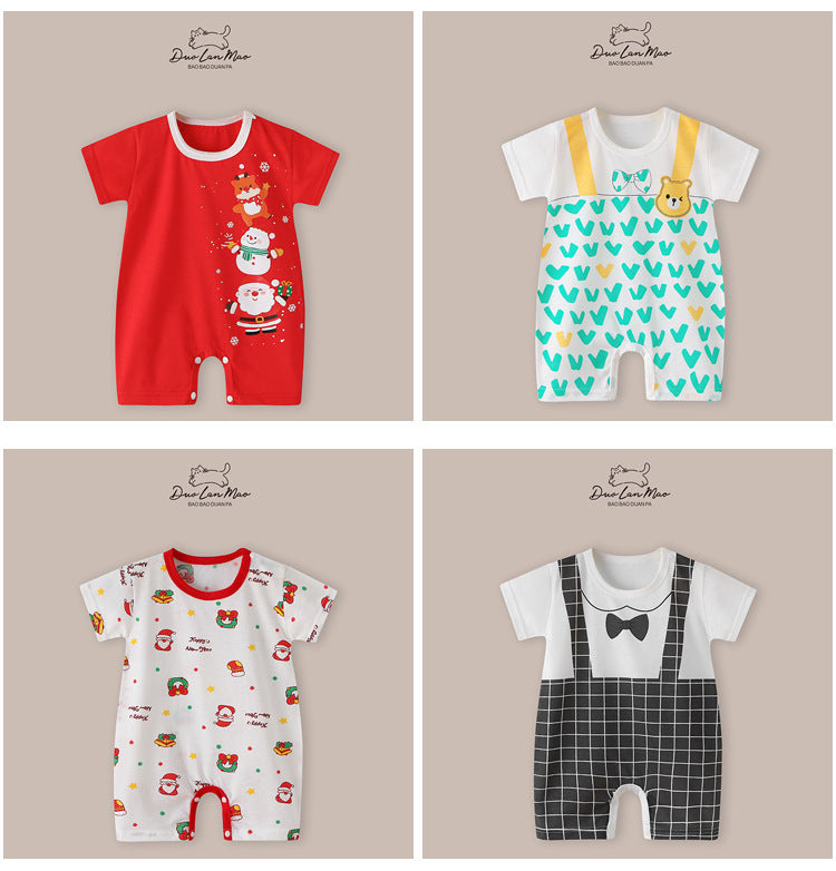 Baby Thin Short Sleeve Newborn Baby Child Jumpsuit Romper