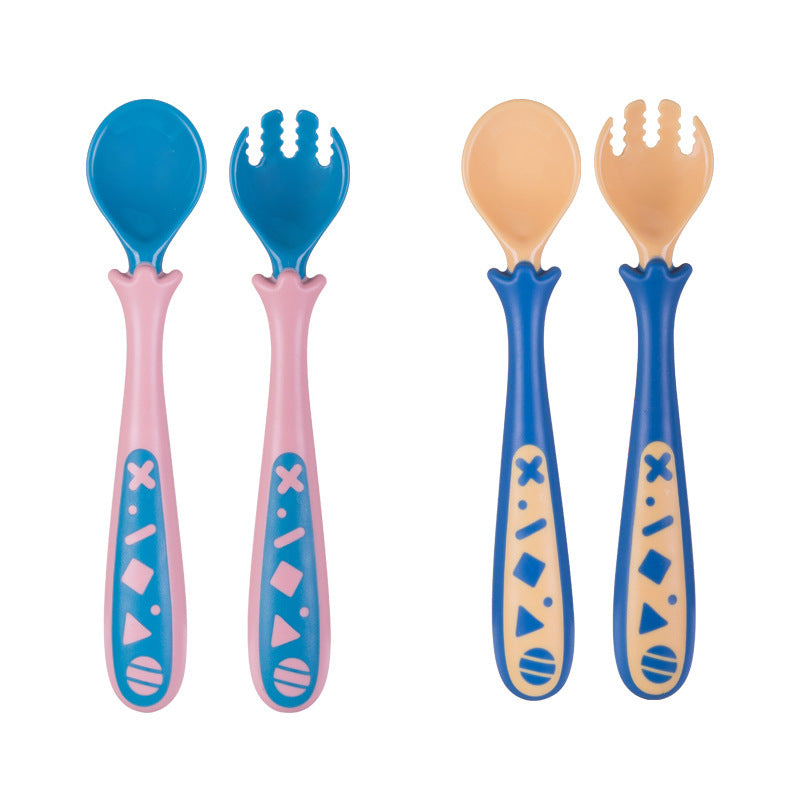 Baby Products To Learn Eat Curved Fork Spoon Cover