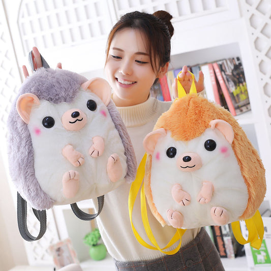 Cartoon Hedgehog Doll Backpack Carrying Bag Backpack Children Schoolbag