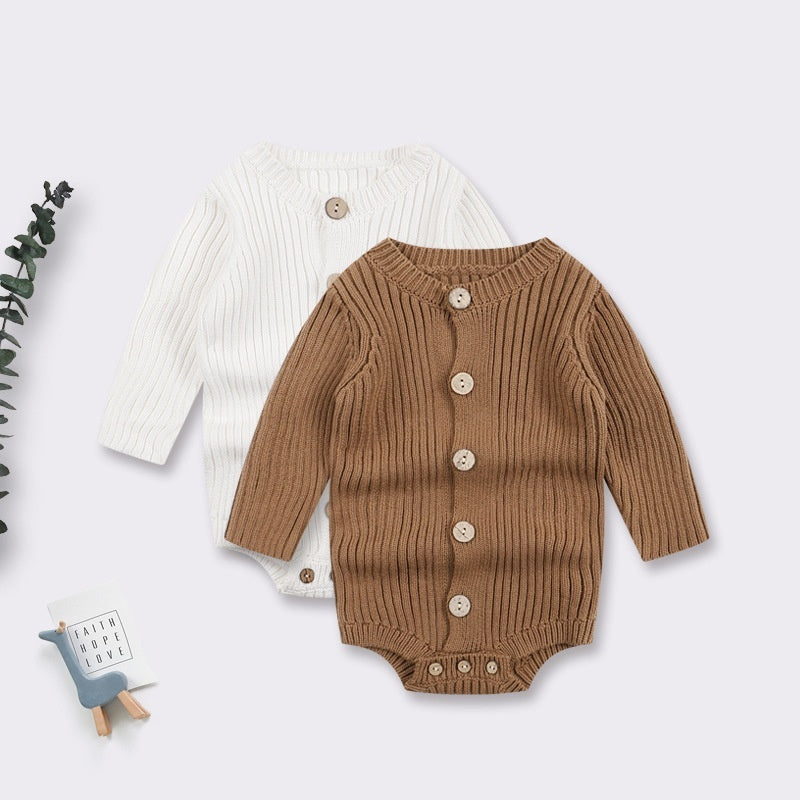 Knitted Sweater Baby Bodysuit One-piece Baby Wear