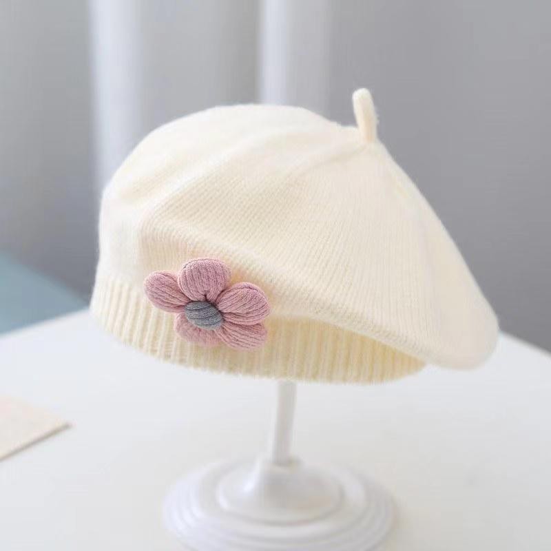 Baby Girl Hat Baby Wool Knitted Beret