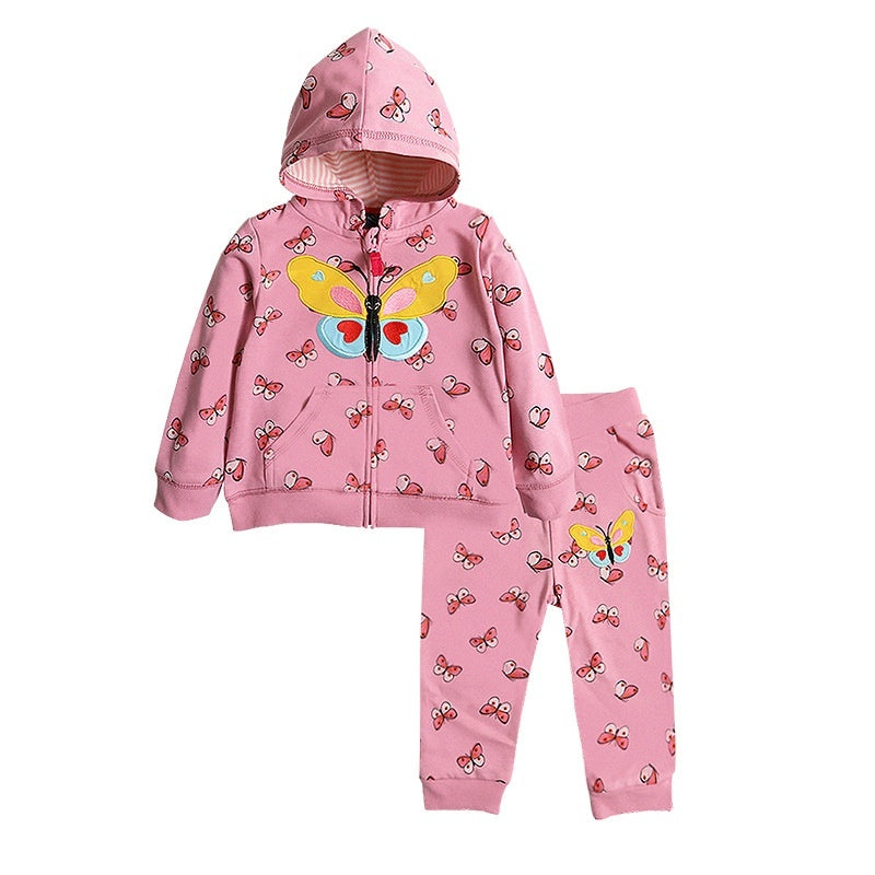 Children's Sweatshirt Suit Baby Hooded Sports Two-piece Set