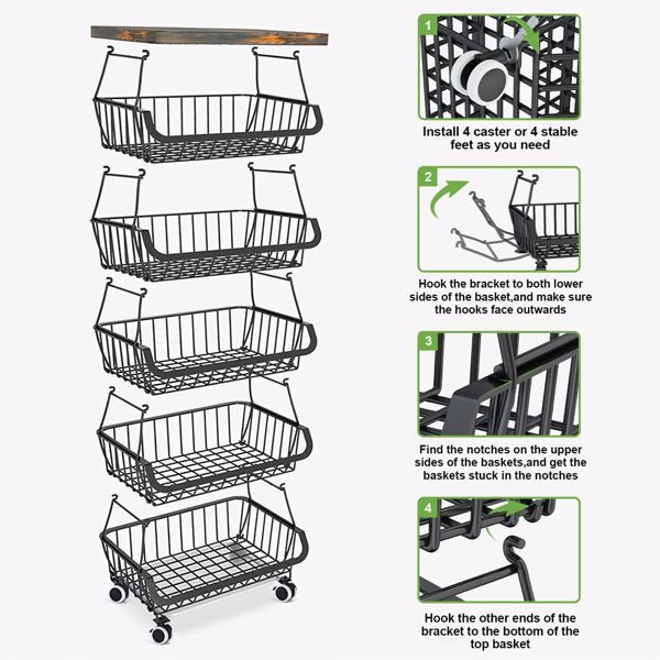 6-layer Fruit Basket Rack, Not Shipped On Weekends