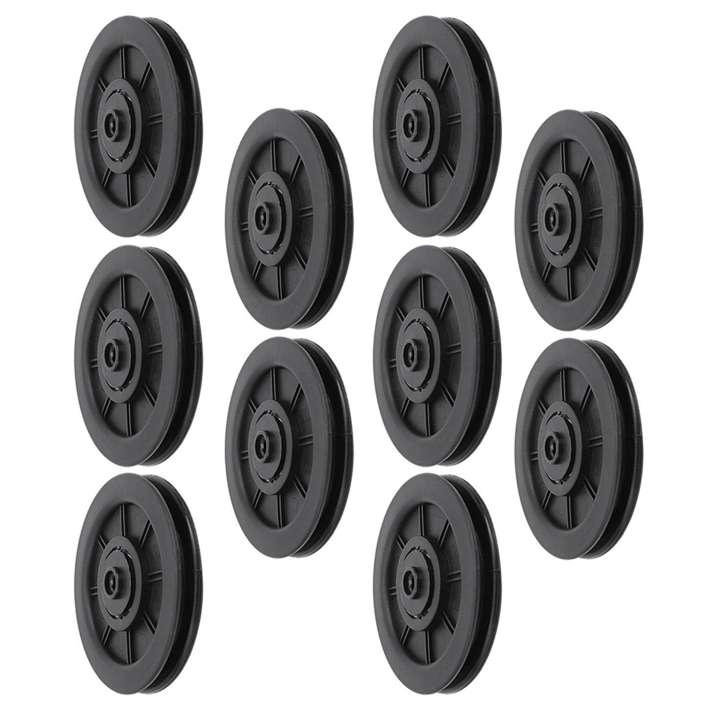 10Pcs/Set 100MM Universal Nylon Bearing Pulley Wheel Replace for Gym Fitness Equipment