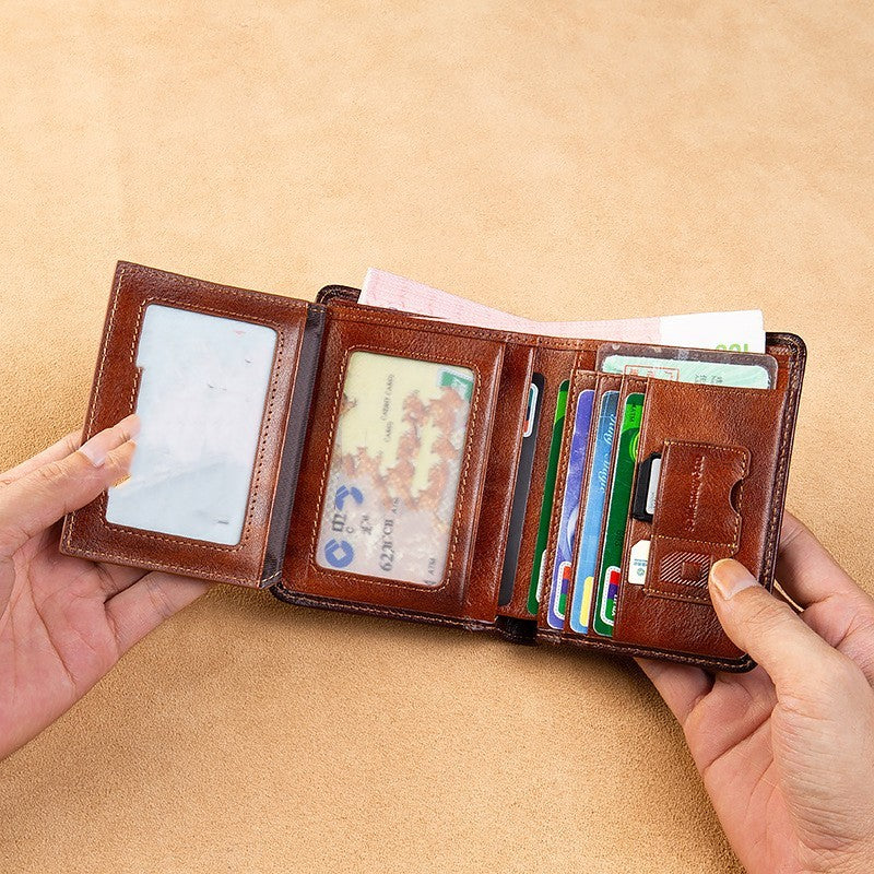 All-in-one Short Money Leather Ultra-thin Men's Wallet