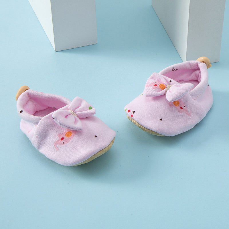 Summer Hot Selling Baby Simple Cartoon Print Soft Sole Anti-slip Shoes