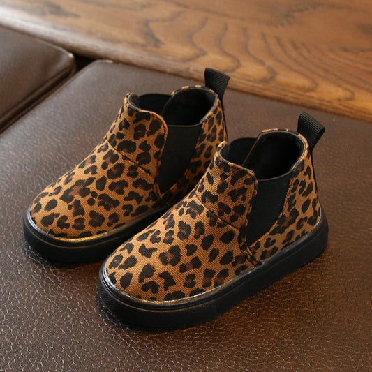 Fashion Children Kids Baby Girls Martin Boots Shoes Leopard Printed